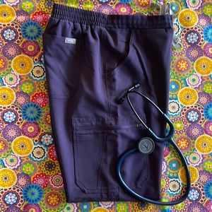Figs Purple Shadow Yola Scrub pants women’s, size medium petite